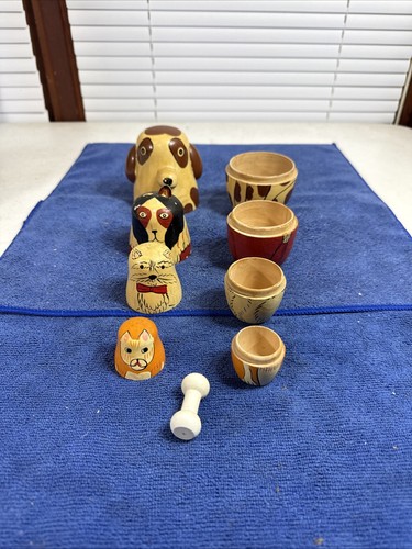 Wooden dog nesting - nesting, dolls