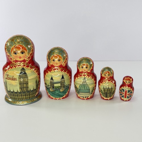 Set hand painted wood - of,